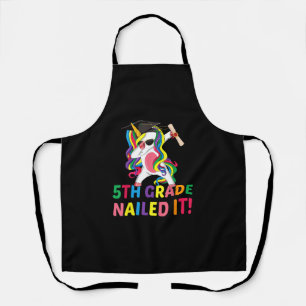 Tablier Dabbing Unicorn 5e Grade Tshirt filles garçons Gra