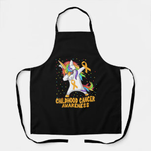 Tablier Dabbing Unicorn Enfance Cancer Awareness Guerrier