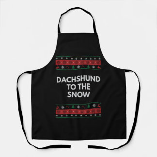 Tablier Dachshund à l'Amoureux des chiens de Noël de neige