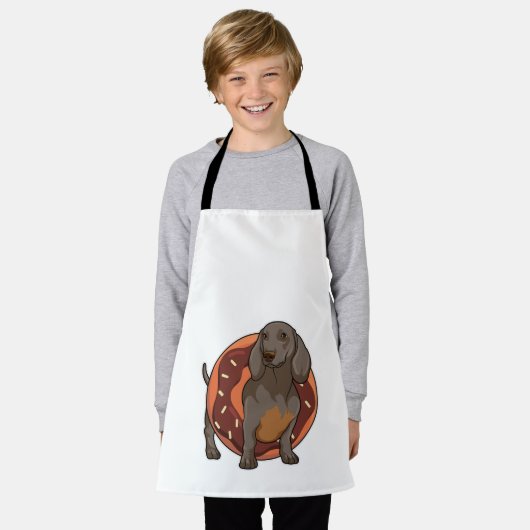 Tablier Dachshund avec Donut (Porté)