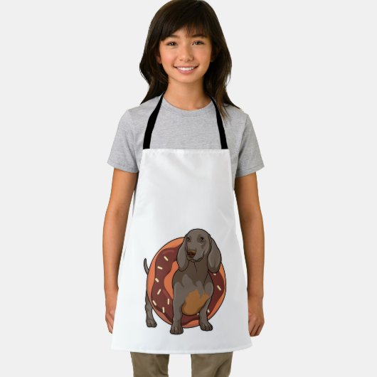 Tablier Dachshund avec Donut (Insitu)