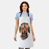 Tablier Dachshund avec lunettes de soleil (Porté)