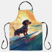 Tablier Dachshund Beach Surf Peinture (Recto)