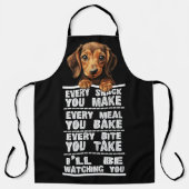Tablier Dachshund Chien Chaque Snack Que Vous Faites (Recto)