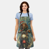 Tablier Dachshund Chien équitation moto Noël (Porté)