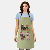 Tablier Dachshund Christmas Chien Maman Lover Noël Cadeau (Porté)