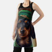 Tablier Dachshund Dog en tenue de la Saint Patrick (Insitu)