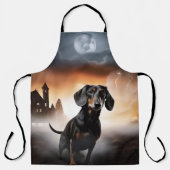 Tablier Dachshund Halloween Épouvantable (Recto)