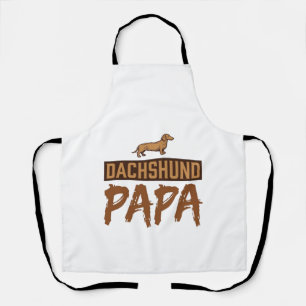 Tablier Dachshund Papa Gravure Vintage Dessin Papa Chien D