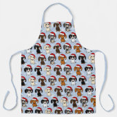 Tablier Dachshund Santas mignonne Noël Wiener Chien vacanc (Recto)