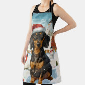 Tablier Dachshund Winter Wonderland Christmas Joy (Insitu)