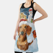 Tablier Dachshund Winter Wonderland Christmas Joy (Insitu)