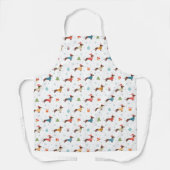Tablier Dachshunds dans le Motif des pulls de Noël (Recto)