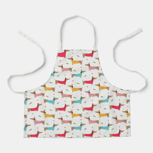 Tablier Dachshunds en Sweaters Motif de vacances (Recto)