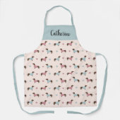 Tablier Dachshunds et Coeurs (Recto)