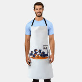 Tablier Dachshunds playing Basket Ball (Porté)