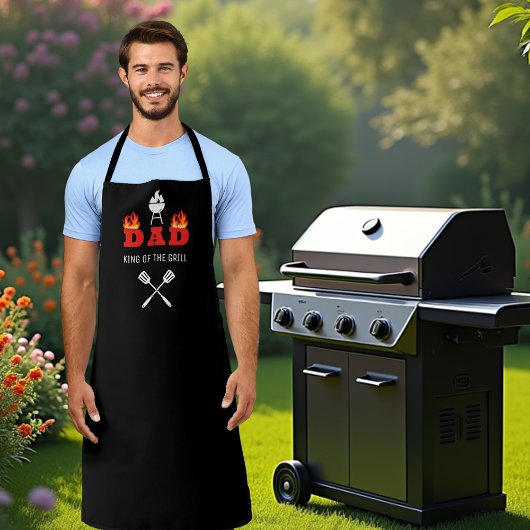 Tablier DAD roi du grill BBQ noir
