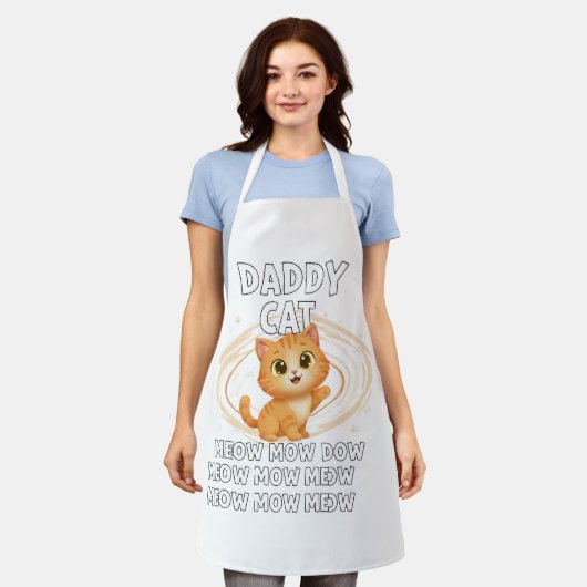Tablier Daddy Cat Meow Spiral - Apron (Porté)
