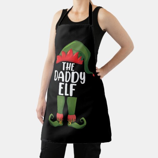 Tablier Daddy Elf Family Matching Group Noël Papa (Insitu)