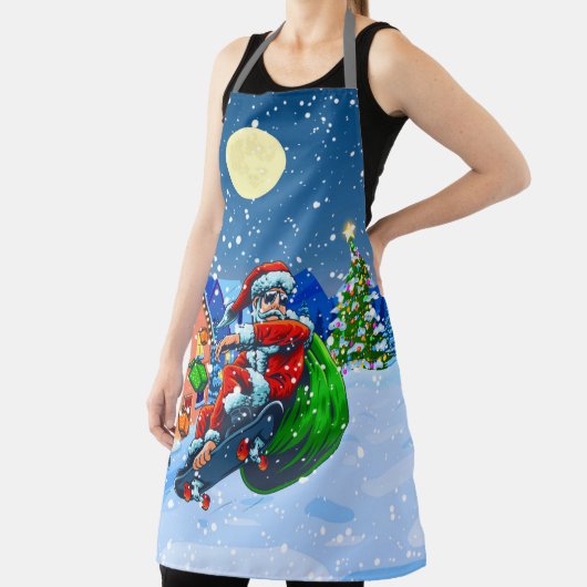 Tablier Daddy Skateboard Santa Claus Drôle (Insitu)