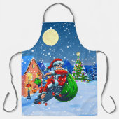 Tablier Daddy Skateboard Santa Claus Drôle (Recto)