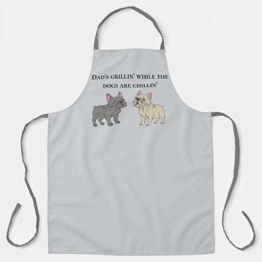 Tablier Dad's grillin' while the dogs are chillin' (Recto)