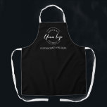 Tablier d'affaires personnalisé noir avec logo per<br><div class="desc">Améliorez votre image professionnelle et faites la promotion de votre entreprise grâce à ces logos blancs personnalisables ET du texte sur tabliers. Parfaits pour diverses industries et occasions, ces tabliers vous permettent de mettre en valeur votre logo et de créer un look cohésif et de marque pour votre personnel ou...</div>