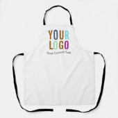 Tablier d'affaires personnalisé noir avec logo per (Recto)