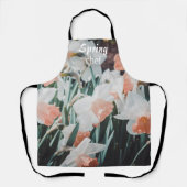 Tablier Daffodiles d'orange blanc dans le jardin de printe (Recto)