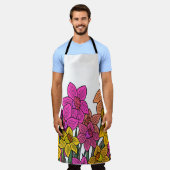 Tablier Daffodils colorés Fleurs Design (Porté)