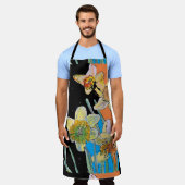 Tablier Daffodique Aquarelle Fleur Orange floral Apron (Porté)