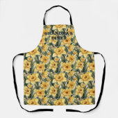 Tablier Daffodique de Pâques Modèle Floral Cadeau pour gra (Recto)