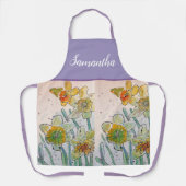 Tablier Daffodique Floral Jaune Viola Motif à ressort (Recto)