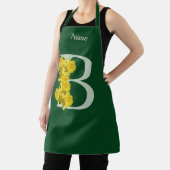 Tablier Daffodique Monogramme Initial B Votre Nom (Insitu)
