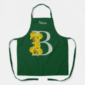Tablier Daffodique Monogramme Initial B Votre Nom (Recto)
