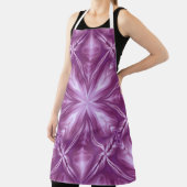 Tablier Dahlia Purple Lait Blanc Nuages Abstrait Motif (Insitu)