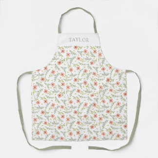 Tablier Dainty Ditsy Watercolor Floral Pastel Pattern