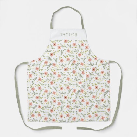 Tablier Dainty Ditsy Watercolor Floral Pastel Pattern (Recto)