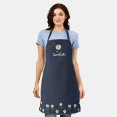 Tablier Daisy Baking Apron - Personalized Accessory  (Porté)
