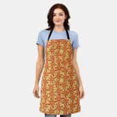Tablier Daisy Floral Rétro en Jaune Chaud (Porté)