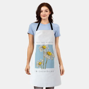 Tablier Daisy Flowers Beauté Slogan