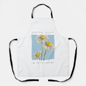 Tablier Daisy Flowers Beauté Slogan (Recto)