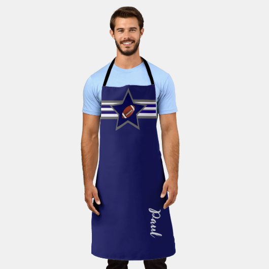 Tablier Dallas Football Fan Customizable Design (Porté)