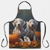 Tablier Dalmatian chiot Automne Délice Citrouille (Recto)