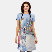 Tablier Dalmatian Festive Mailbox Christmas Art (Porté)