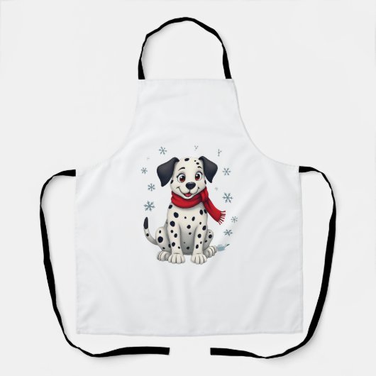 Tablier Dalmatie Snowy Fun chien (Recto)