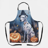 Tablier Dalmation d'Halloween avec effroi Citrouille (Recto)