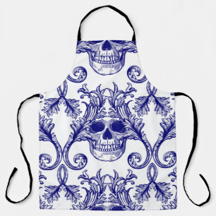 Tablier damas bohème, ornement sans couture du crâne.