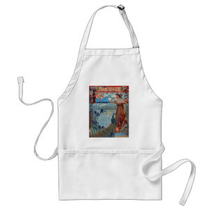 Tablier Dame Art Nouveau avec paon