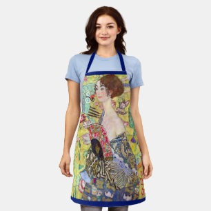 Tablier Dame au éventail par Gustav Klimt, Japonisme Vinta